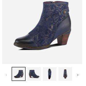 Spring Step navy blue booties